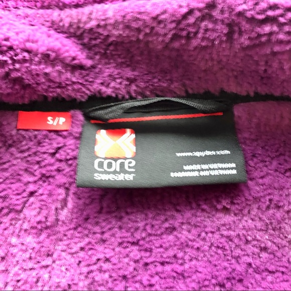 Purple Spyder Sweater/Jacket-Fleece Lining-Size Small-Zip up - Picture 5 of 6